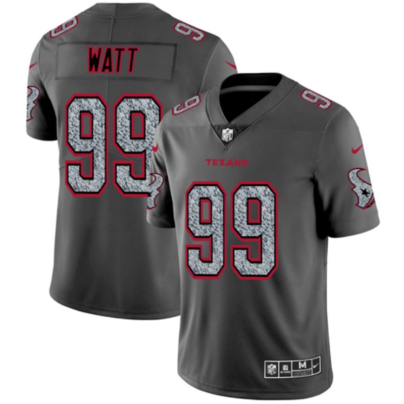Men's Houston Texans #99 J.J. Watt 2019 Gray Fashion Static Limited Stitched NFL Jersey