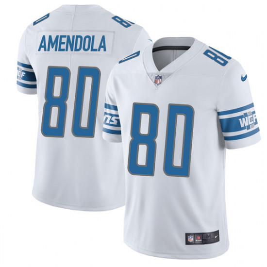 Men's Detroit Lions #80 Danny Amendola Blue Vapor Untouchable Limited Stitched NFL Jersey