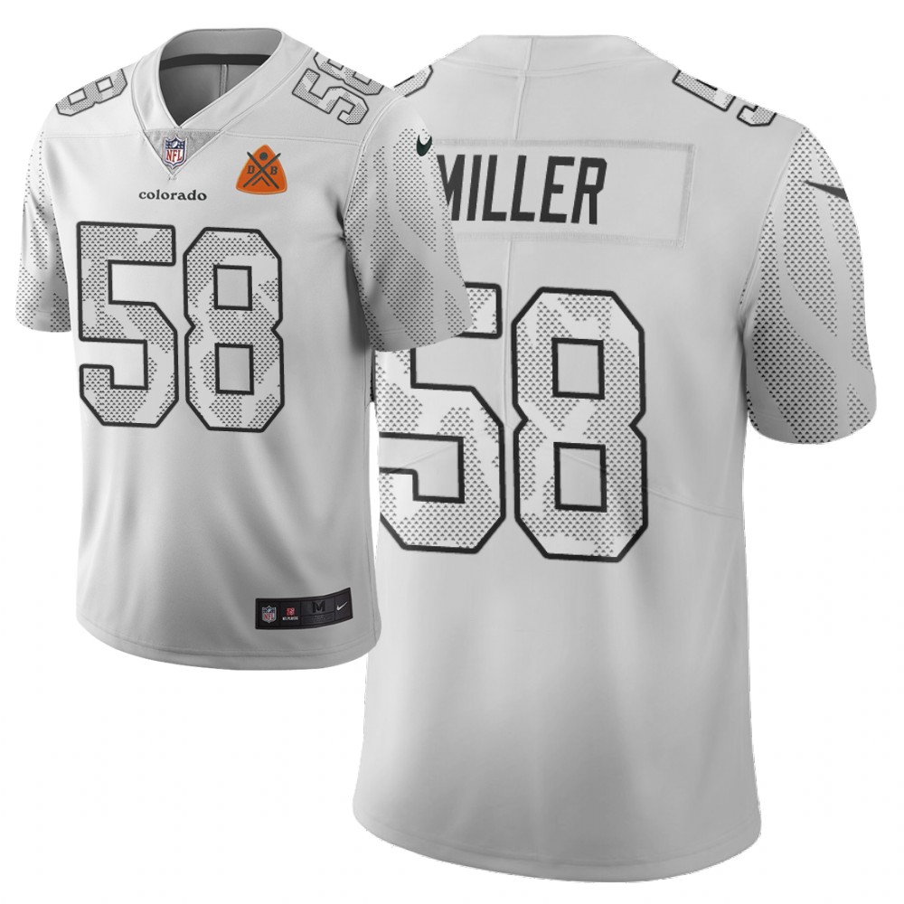 Men's Denver Broncos #58 Von Miller White 2019 City Edition Limited Stitched NFL Jersey