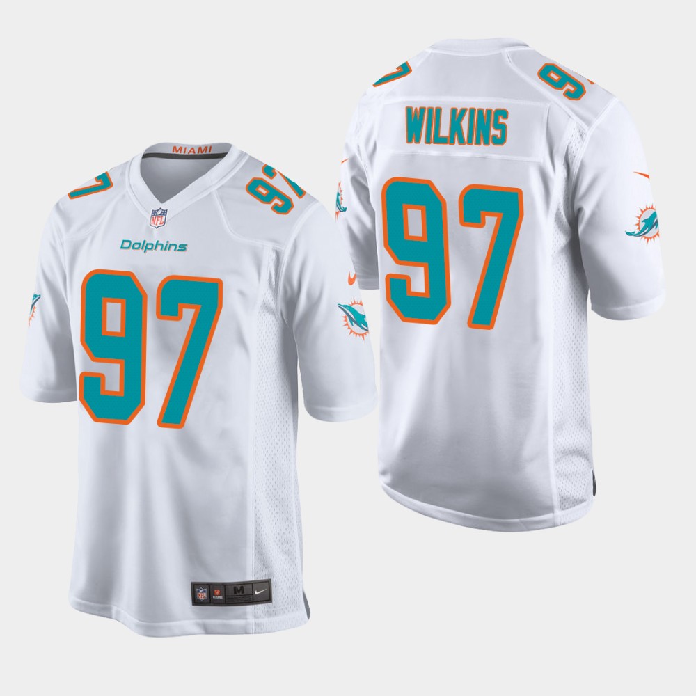 Men's Miami Dolphins #97 Christian Wilkins White NFL Stitched Jersey
