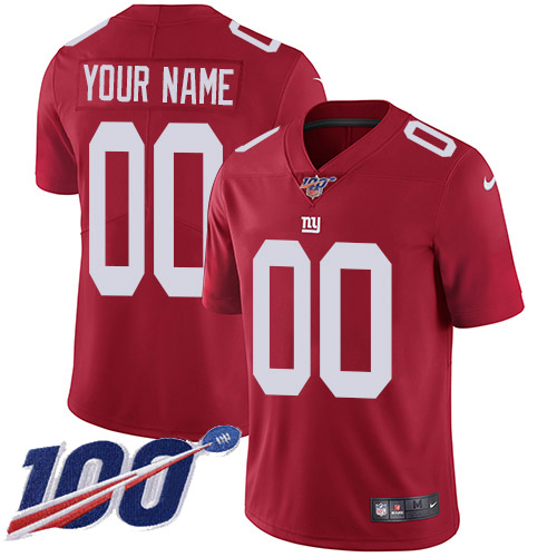 Men's Giants 100th Season ACTIVE PLAYER Red Vapor Untouchable Limited Stitched NFL Jersey