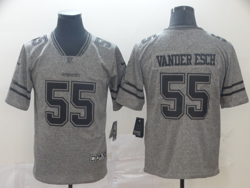 Men's Dallas Cowboys #55 Leighton Vander Esch Grey Stitched NFL Jersey