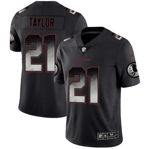 Men's Washington Redskins #21 Sean Taylor Black 2019 Smoke Fashion Limited Stitched NFL Jersey
