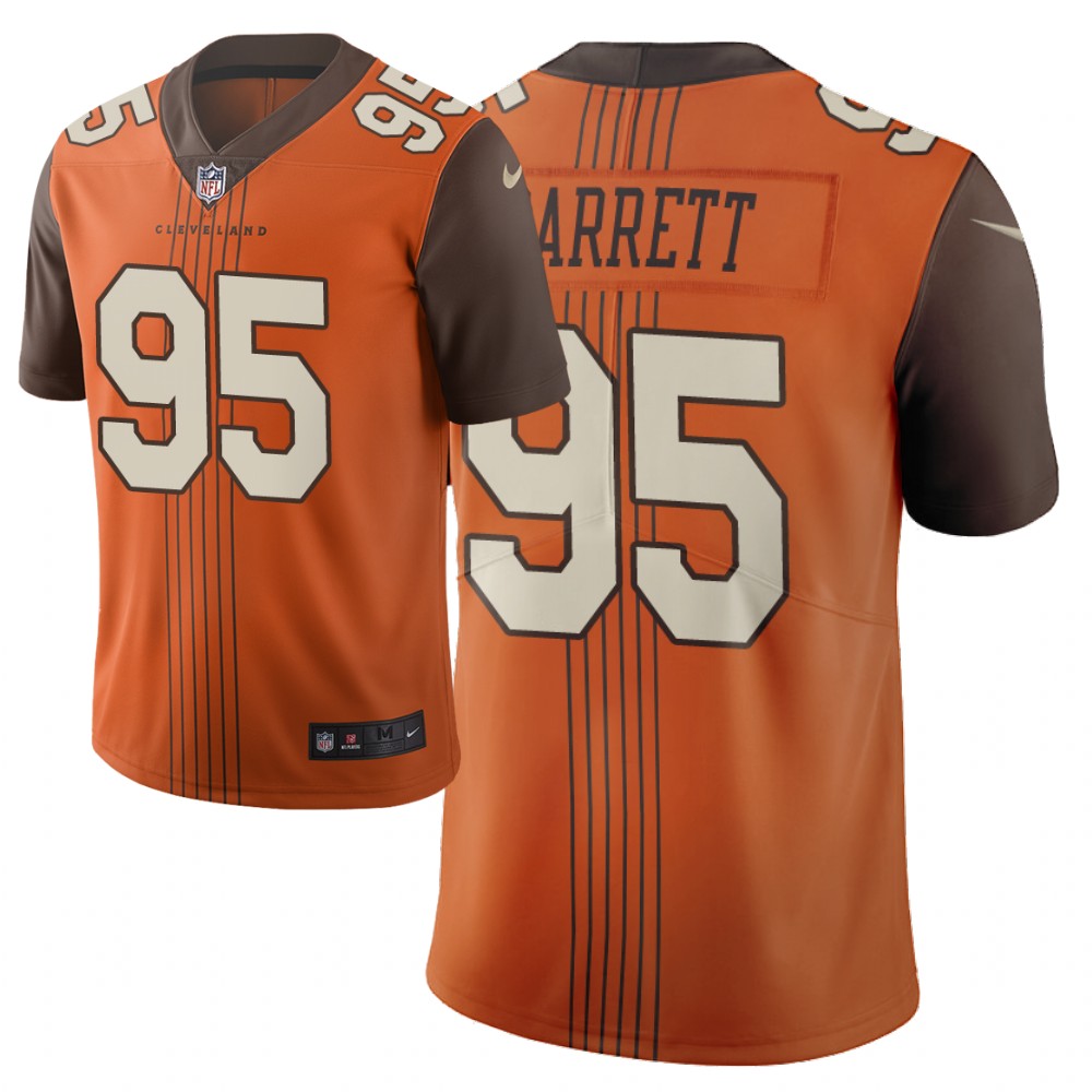 Men's Cleveland Browns #95 Myles Garrett Brown 2019 City Edition Limited Stitched NFL Jersey