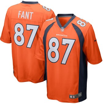 Men's Denver Broncos #87 Noah Fant Orange Game Jersey