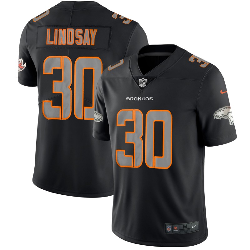 Men's Broncos #30 Phillip Lindsay 2018 Black Impact Limited Stitched NFL Jersey