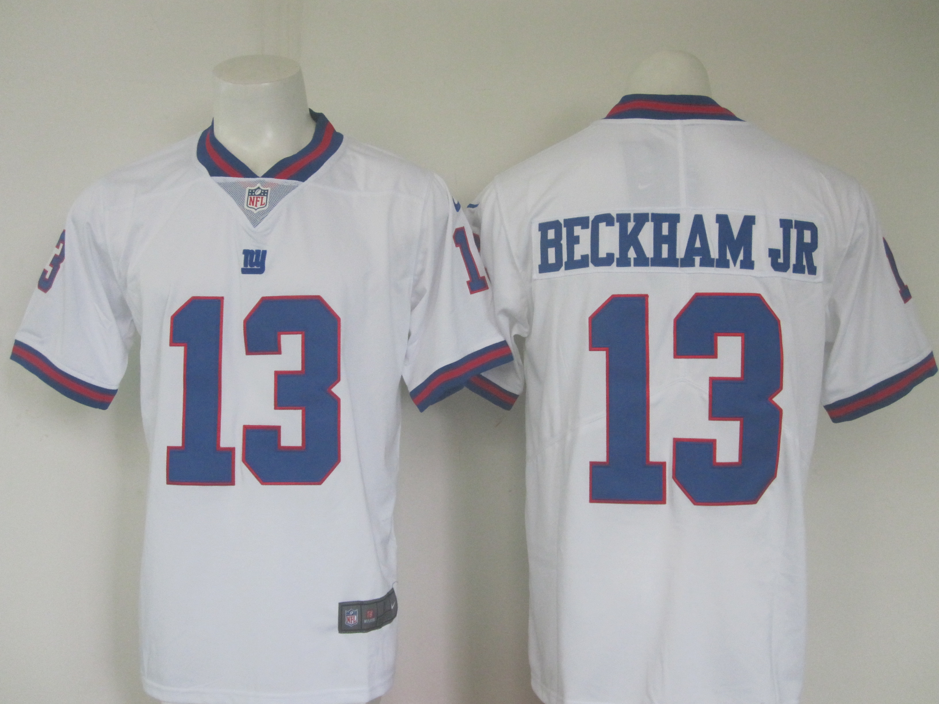 Men's New York Giants #13 Odell Beckham Jr White Limited Rush Stitched NFL Jersey