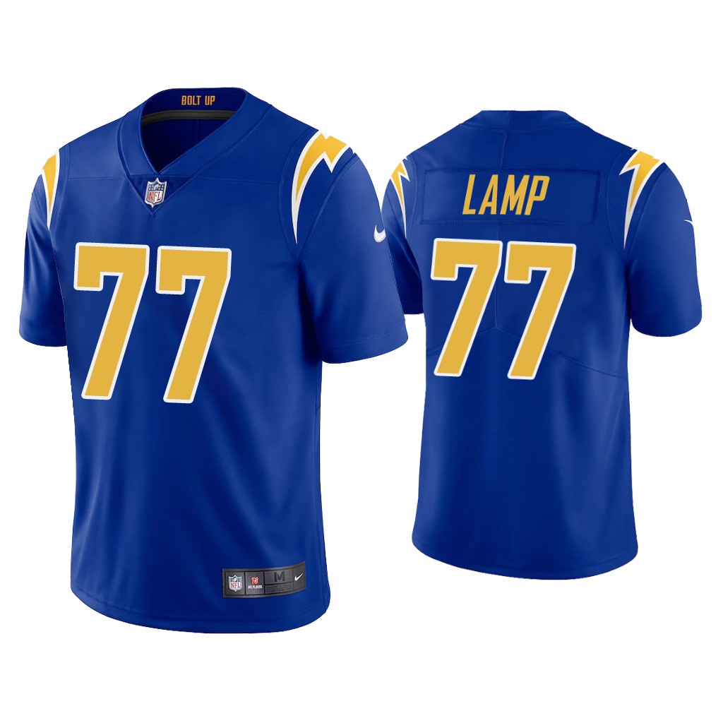 Men's Los Angeles Chargers #77 Forrest Lamp 2020 Royal Vapor Untouchable Limited Stitched Jersey