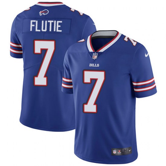 Men's Buffalo Bills #7 Doug Flutie Blue Vapor Untouchable Limited Stitched NFL Jersey