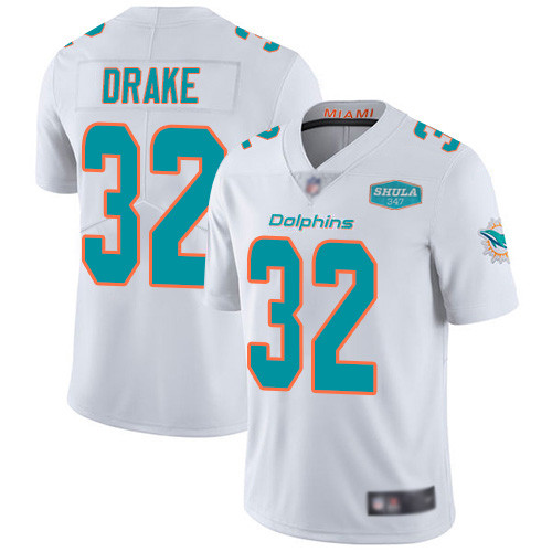Men's Miami Dolphins #32 Patrick Laird White With 347 Shula Patch 2020 Vapor Untouchable Limited Stitched NFL Jersey