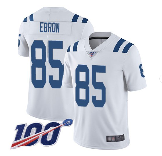 Men's Indianapolis Colts #85 Eric Ebron White 2019 100th Season Vapor Untouchable Limited Stitched NFL Jersey