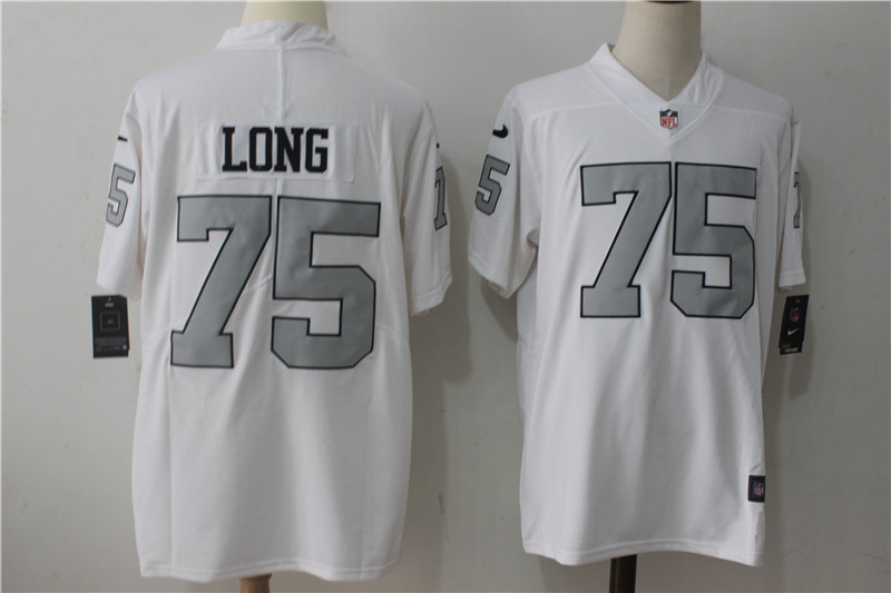Men's Nike Oakland Raiders #75 Howie Long White Stitched NFL Limited Rush Jersey