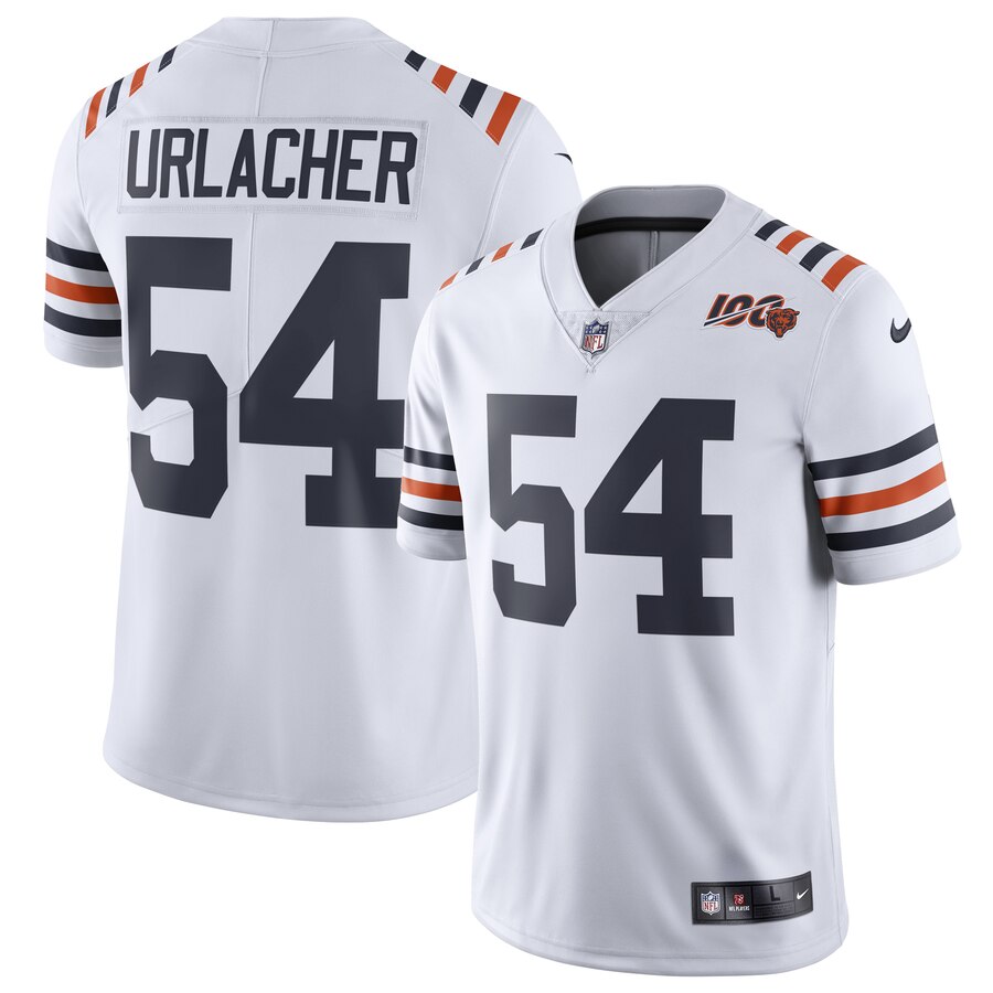 Men's Chicago Bears #54 Brian Urlacher White 2019 100th Vapor Untouchable Limited Stitched NFL Jersey