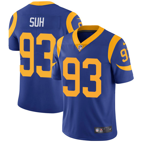 Men's Los Angeles Rams #93 Ndamukong Suh Royal Blue Vapor Untouchable Limited Stitched NFL Jersey
