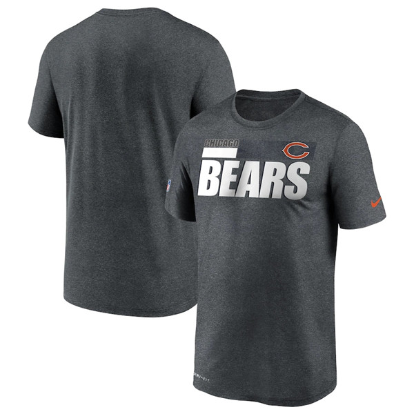 Men's Chicago Bears 2020 Grey Sideline Impact Legend Performance NFL T-Shirt