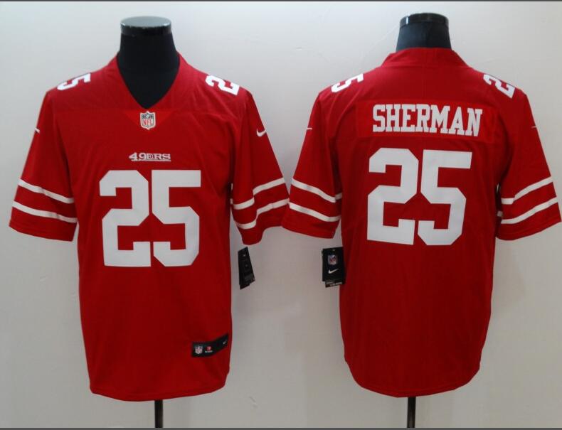 Men's San Francisco 49ers #25 Richard Sherman Red Vapor Untouchable Limited Stitched NFL Jersey