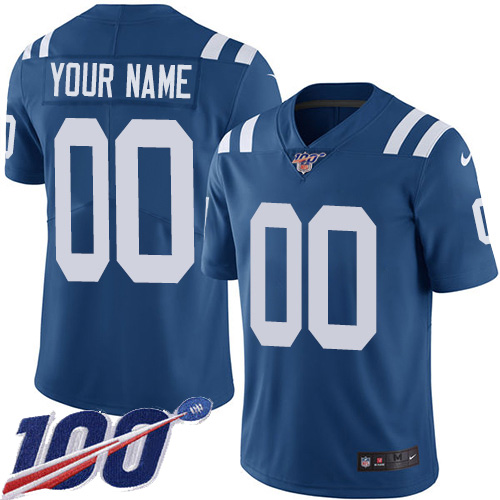 Men's Colts 100th Season ACTIVE PLAYER Blue Vapor Untouchable Limited Stitched NFL Jersey