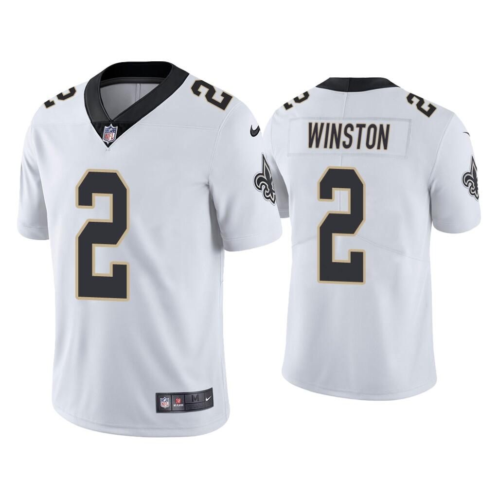 Men's New Orleans Saints #2 Jameis Winston White Vapor Untouchable Limited Stitched NFL Jersey