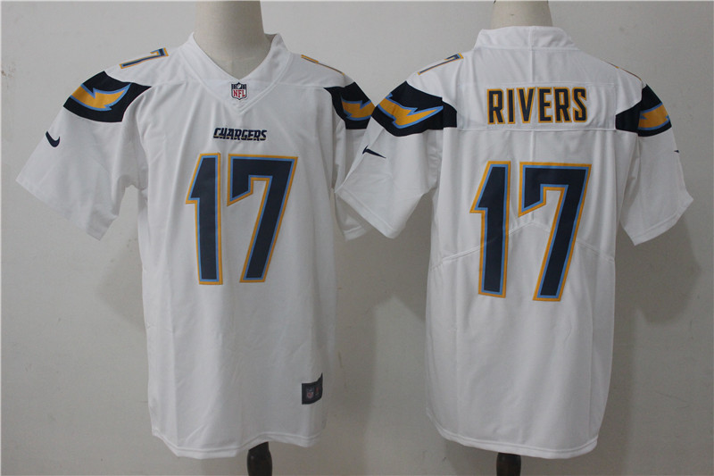 Men's Nike Los Angeles Chargers #17 Philip Rivers White Stitched NFL Vapor Untouchable Limited Jersey