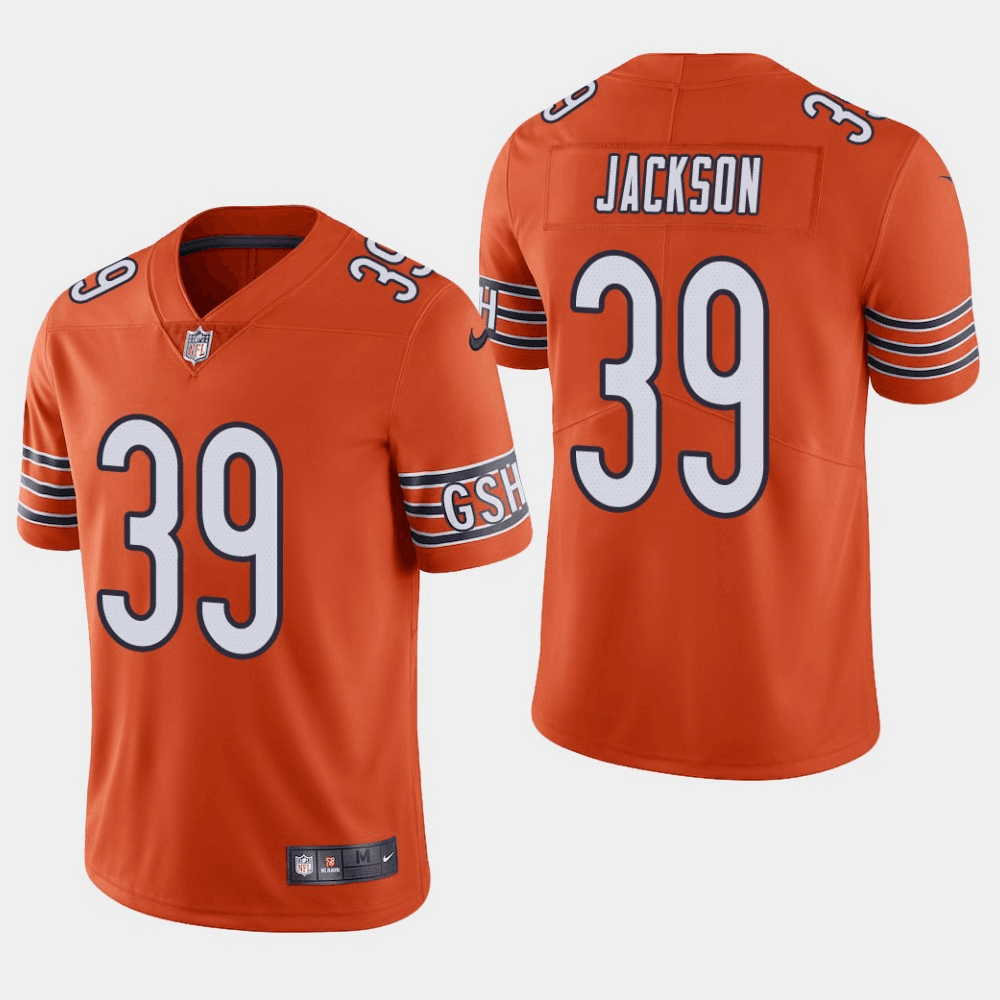 Men's Chicago Bears #39 Eddie Jackson Orange Vapor Untouchable Limited Stitched NFL Jersey