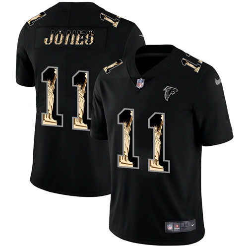 Men's Atlanta Falcons #11 Julio Jones 2019 Black Statue Of Liberty Limited Stitched NFL Jersey