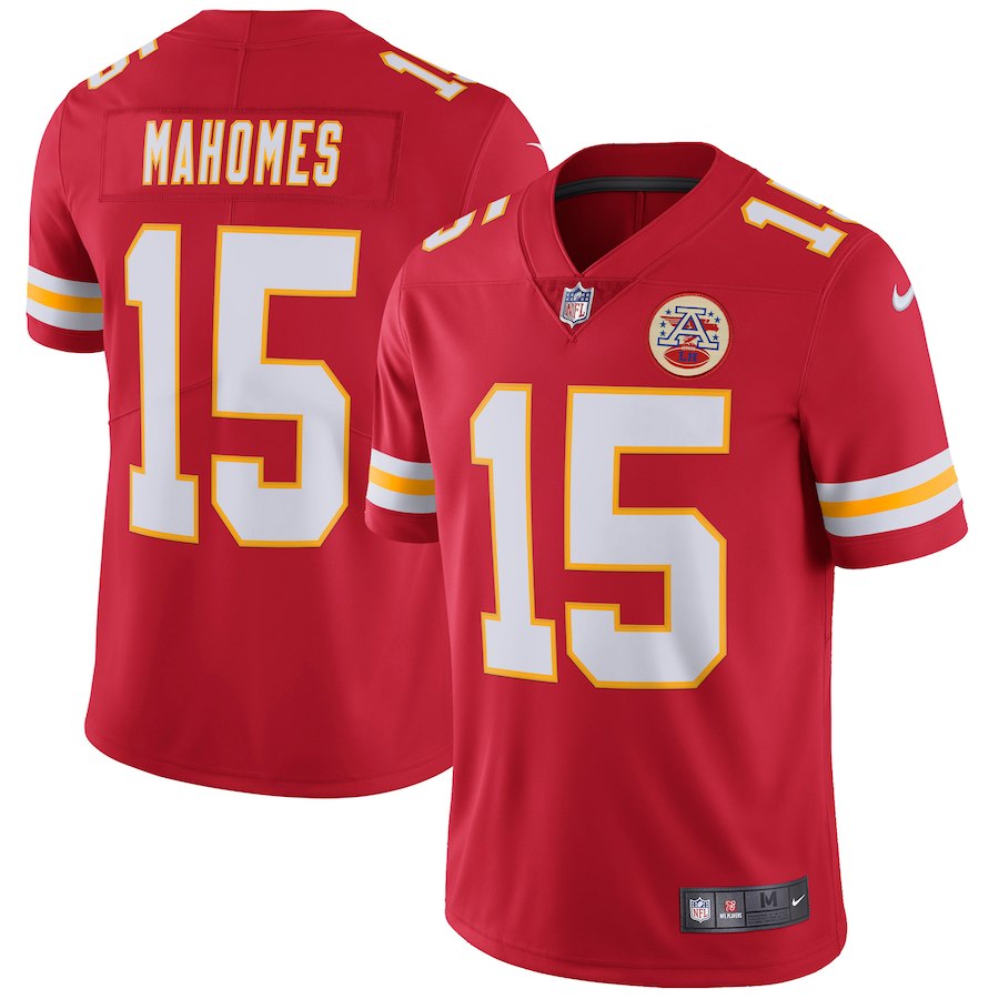 Men's Chiefs #15 Patrick Mahomes Red Vapor Untouchable Limited Stitched NFL Jersey