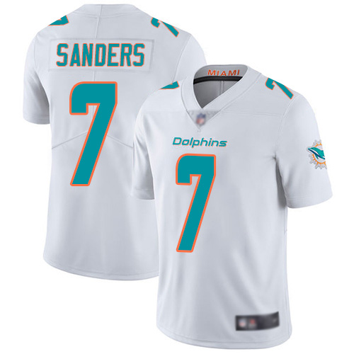 Men's Miami Dolphins #7 Jason Sanders White Vapor Untouchable NFL Limited Stitched Jersey