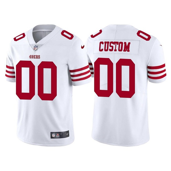Men's San Francisco 49ers Active Player Custom 2022 New White Vapor Untouchable Stitched Football Jersey