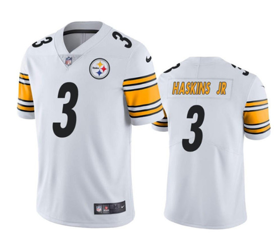 Men's Pittsburgh Steelers #3 Dwayne Haskins Jr. White Vapor Untouchable Limited Stitched Jersey