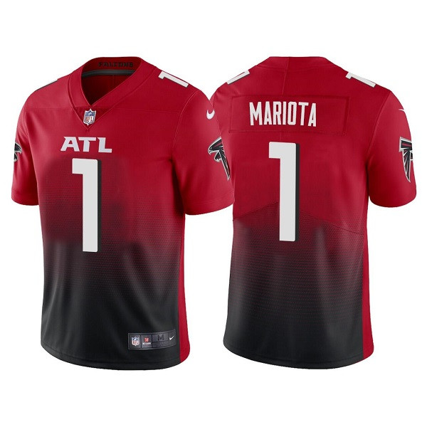 Men's Atlanta Falcons #1 Marcus Mariota Red/Black Vapor Untouchable Limited Stitched Jersey