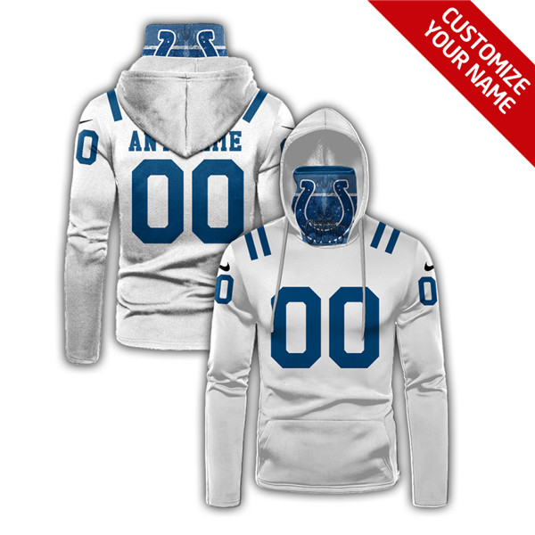 Men's Indianapolis Colts Customize Stitched Hoodies Mask 2020