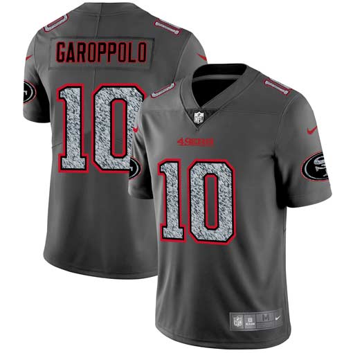 Men's San Francisco 49ers #10 Jimmy Garoppolo 2019 Gray Fashion Static Limited Stitched NFL Jersey