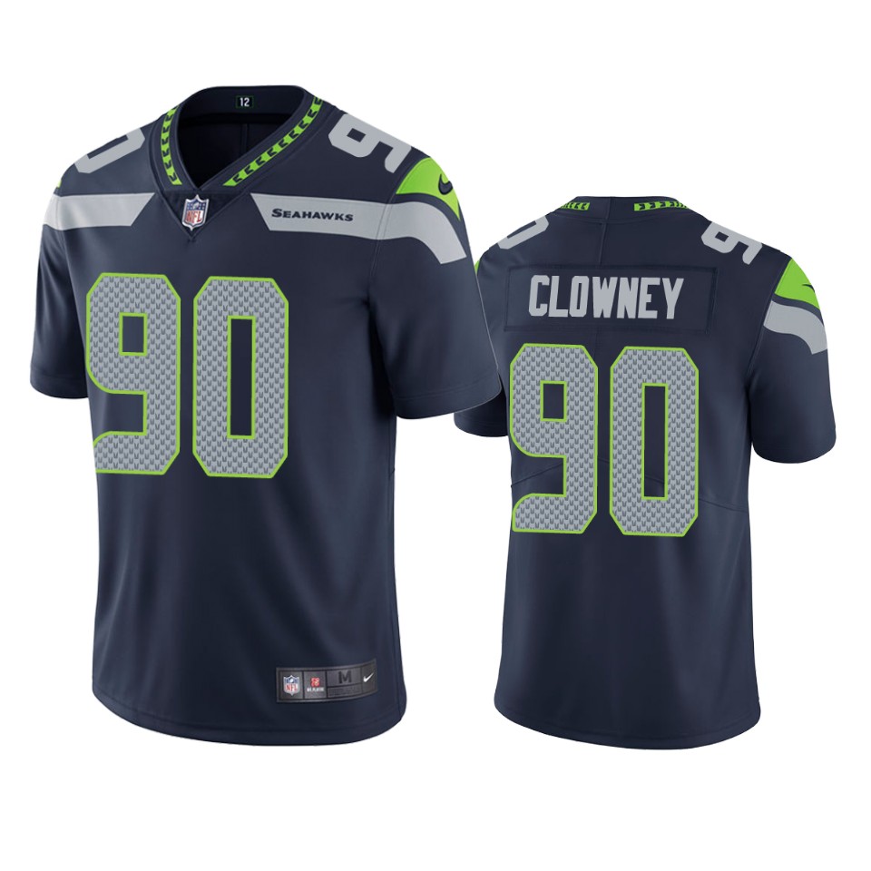 Men's Seattle Seahawks #90 Jadeveon Clowney Navy Vapor Untouchable Limited Stitched NFL Jersey
