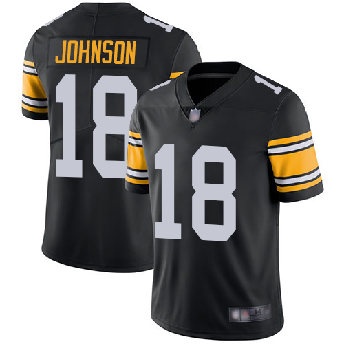 Men's Pittsburgh Steelers #18 Diontae Johnson Black 2019 Vapor Untouchable Limited Stitched NFL Jersey