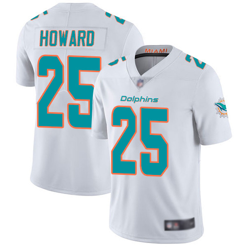 Men's Miami Dolphins #25 Xavien Howard White Vapor Untouchable Limited Stitched NFL Jersey