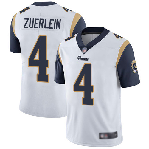 Men's Los Angeles Rams #4 Greg Zuerlein White Vapor Untouchable Limited Stitched NFL Jersey