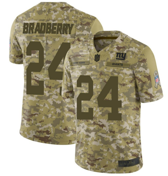 Men's New York Giants #24 James Bradberry Camo Salute To Service Limited Stitched NFL Jersey
