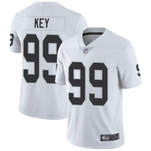 Men's Oakland Raiders #99 Arden Key White Vapor Untouchable Limited Stitched NFL Jersey