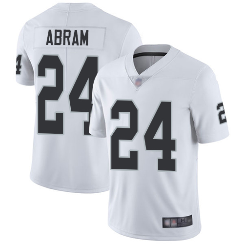 Men’s Oakland Raiders #24 Johnathan Abram White Vapor Untouchable Limited Stitched NFL Jersey