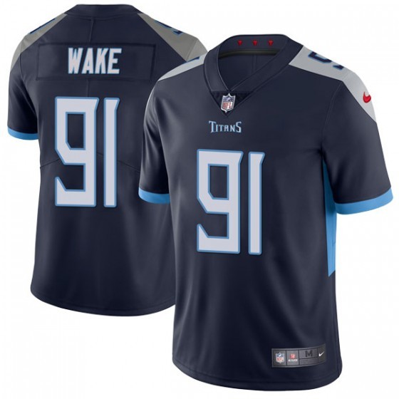 Men's Tennessee Titans # 91 Cameron Wake Navy Vapor Untouchable Limited Stitched Jersey