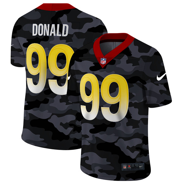 Men's Los Angeles Rams #99 Aaron Donald 2020 Camo Limited Stitched NFL Jersey