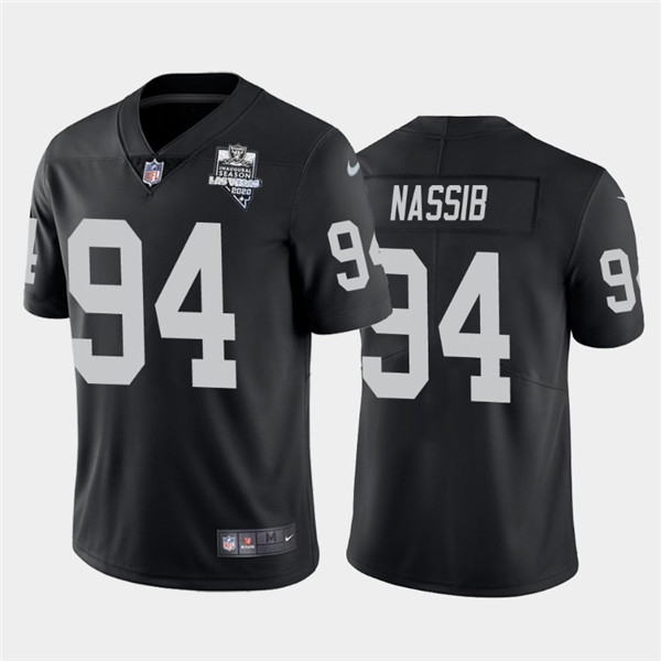 Men's Oakland Raiders Black #94 Carl Nassib 2020 Inaugural Season Vapor Limited Stitched NFL Jersey