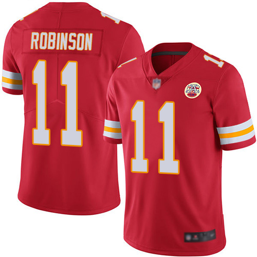 Men's Kansas City Chiefs #11 Demarcus Robinson Red Vapor Untouchable Limited Stitched NFL Jersey