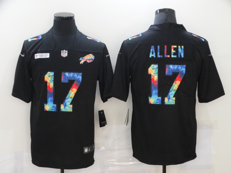 Men's Buffalo Bills #17 Josh Allen 2020 Black Crucial Catch Limited Stitched NFL Jersey