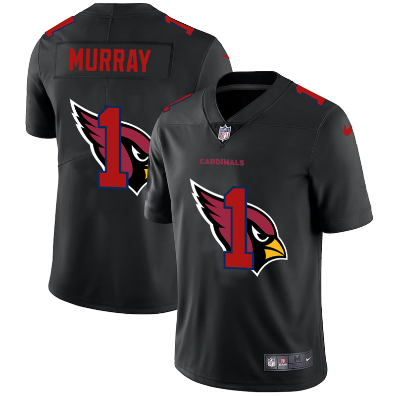 Men's Arizona Cardinals #1 Kyler Murray Black Shadow Logo Limited Stitched NFL Jersey