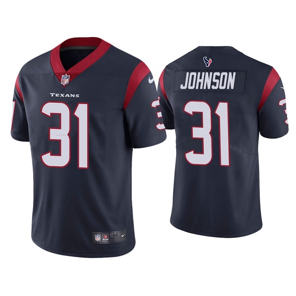 Men's Houston Texans Navy #31 David Johnson Vapor Untouchable Limited Stitched NFL Jersey