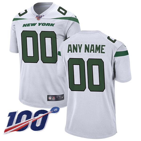 Men's Jets 100th Season ACTIVE PLAYER White Vapor Untouchable Limited Stitched NFL Jersey