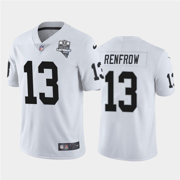 Men's Oakland Raiders White #13 Hunter Renfrow 2020 Inaugural Season Vapor Limited Stitched NFL Jersey