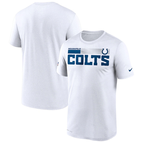 Men's Indianapolis Colts 2020 White Sideline Impact Legend Performance NFL T-Shirt