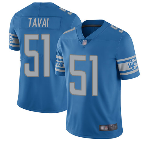 Men's Lions #51 Jahlani Tavai Blue Vapor Untouchable Limited Stitched NFL Jersey